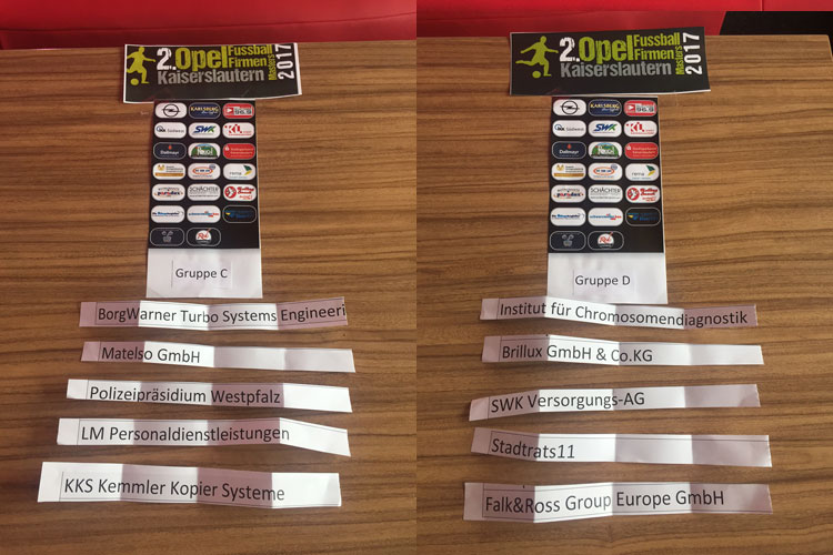 2.Opel-Fußball-Firmen-Masters Kaiserslautern Auslosung 2017 ber der Antenne Kaiserslautern 